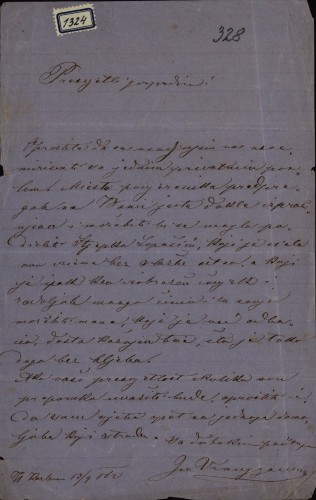 Pismo Josipa Vranyczanya Ivanu Kukuljeviću
