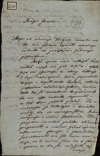 Pismo Dragutina Kušlana Ivanu Kukuljeviću