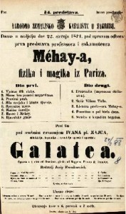 Galatea • Prva predstava Méhay-a, fizika i magika iz Pariza
