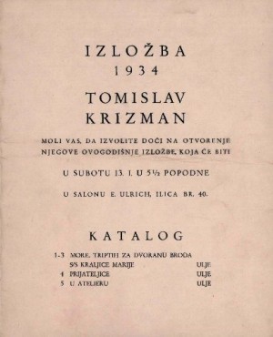 Izložba 1934 Tomislav Krizman