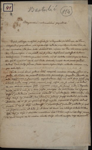 Pismo Ignjata Bartulića Ivanu Kukuljeviću