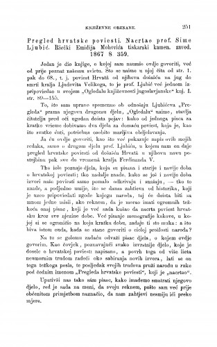 Pregled hrvatske poviesti. Nacrtao prof. Sime Ljubić. Riečki Emidija Mohovića tiskarski kamen. zavod. 1867