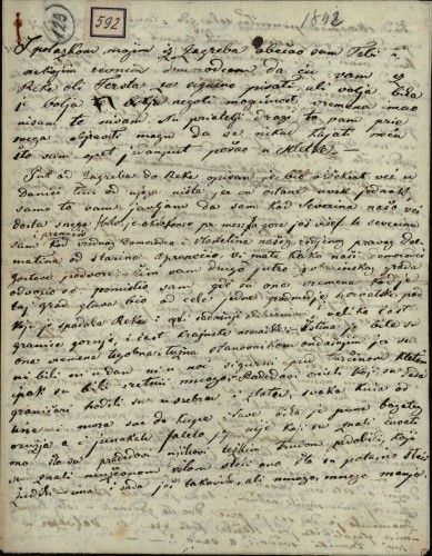 Koncept pisma Ivana Kukuljevića
