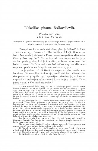 Nekoliko pisama Boškovićevih