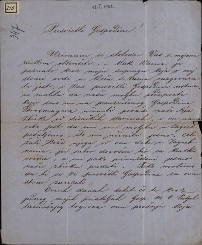 Pismo Franza Diericha Ivanu Kukuljeviću