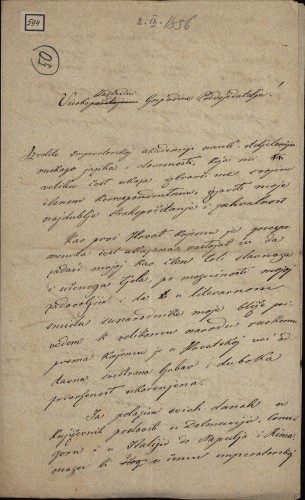 Pismo Ivana Kukuljeviću