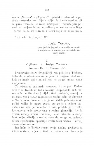 Književni rad Josipa Torbara