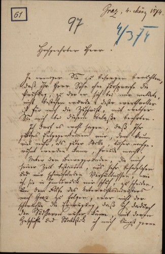 Pismo Hermanna Ignaza Bidermanna Ivanu Kukuljeviću