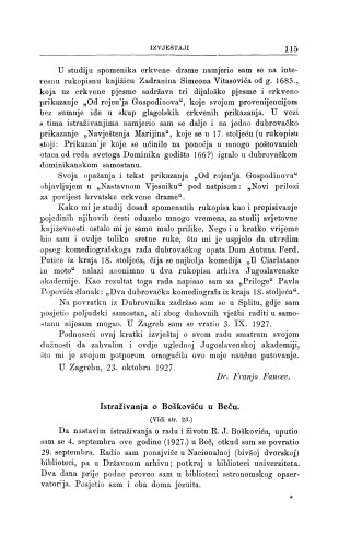 Istraživanja o Boškoviću u Beču