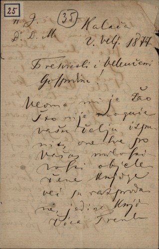 Pismo Ivana Antunovića Ivanu Kukuljeviću
