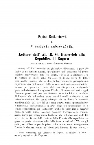 Dopisi Boškovićevi