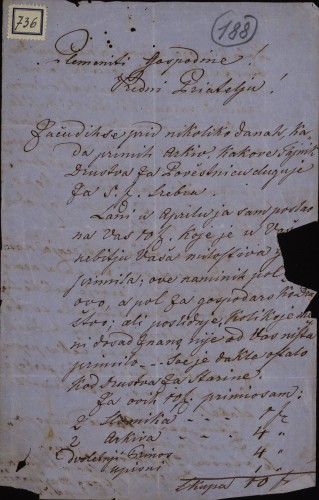 Pismo Josipa Mažuranića Ivanu Kukuljeviću