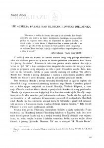 Lik Alberta Bazale kao filozofa i javnog djelatnika