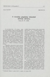 O hrvatskoj glagoljskoj inkunabuli Spovid općena, Senj 25.4.1496.
