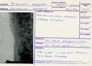 Folklorna građa iz Konavala 2, 1961.: Pogled na selo Mihanići (zaselak Kraljevo).