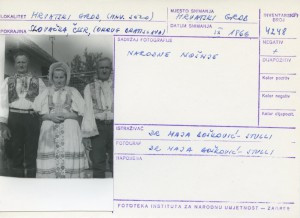 Folklorna građa hrvatskih sela u Slovačkoj; Devinska Nova Ves, 1966.: Narodne nošnje.