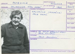 Narodne pripovijetke i predaje otoka Brača, 1969.: Kazivačica (pjevačica) Jela Papić.