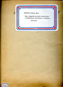 Opis rukopisa narodnih umotvorina u Bogišićevoj biblioteci u Cavtatu, 1952.