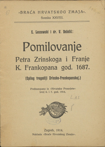 Pomilovanje Petra Zrinskoga i Franje K. Frankopana god. 1687