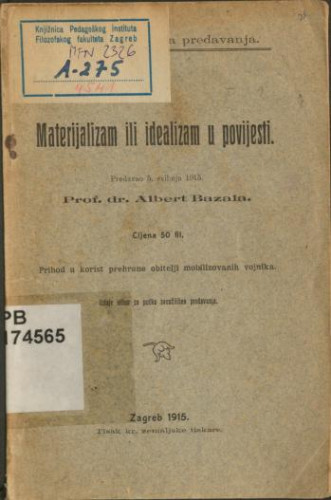 Materijalizam ili idealizam u povijesti