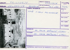 Folklorna građa iz Konavala 2, 1961.: Kuće u selu Pridvorje.