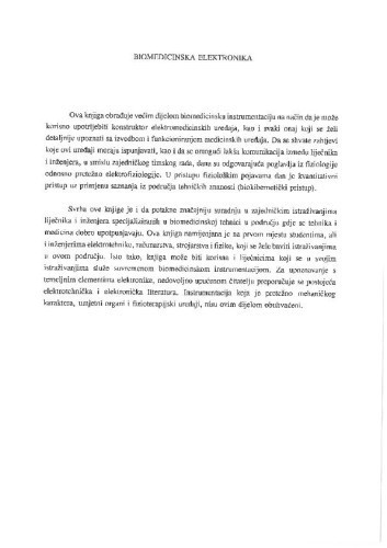 Biomedicinska elektronika / Ante Šantić